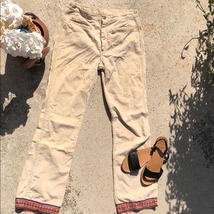 Vintage cream corduroy pants